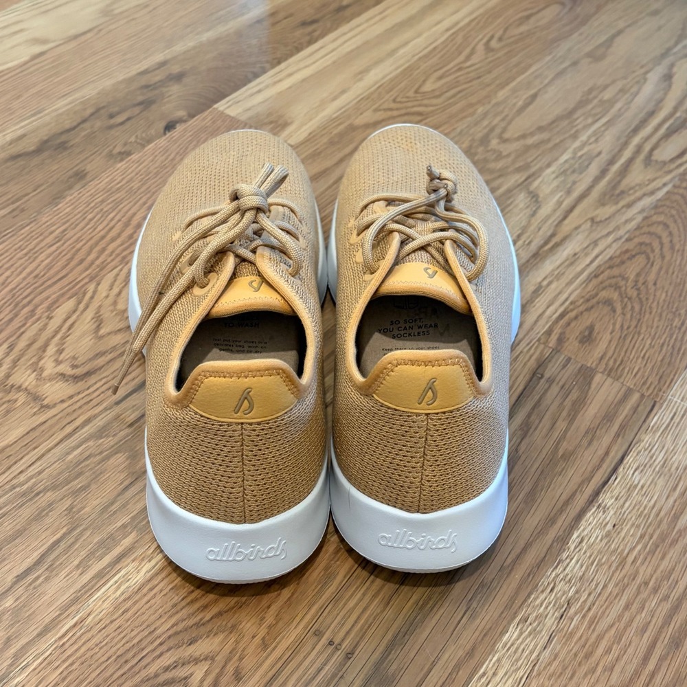 Allbirds Tree Runners Mens 14 Orange Tan Sustainable Knit Sneakers TR1M14 - Picture 4 of 7